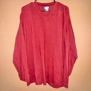Vintage Benetton USA Long Sleeve V-Neck T-Shirt Medium